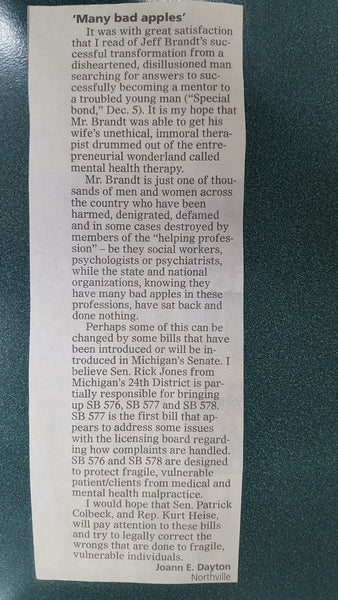 "Letters to the Editor," Northville Record